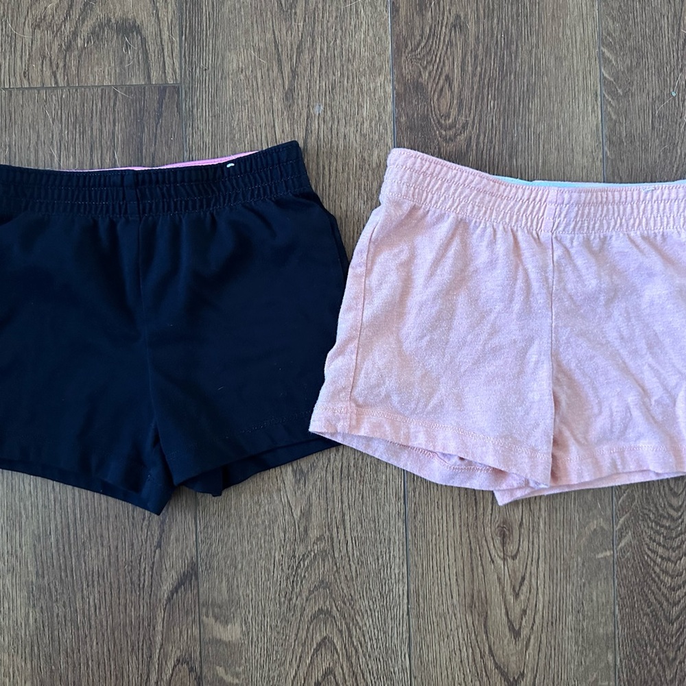 Black and Peach Athletic Shorts